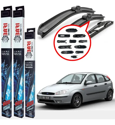Escobillas Kit X3 Ford Focus 1 Hach 5p 2001/2008