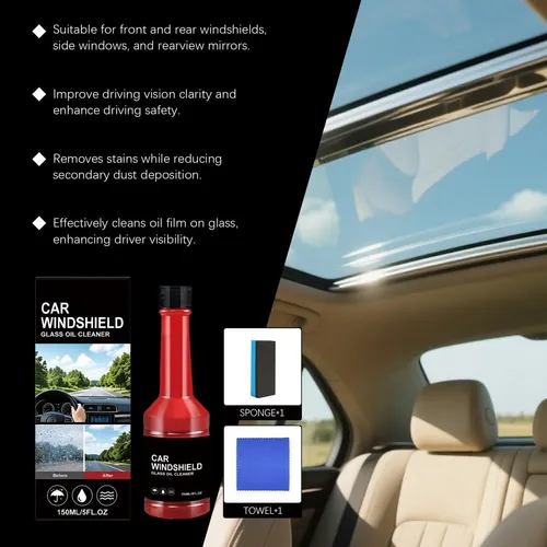 Windshield Oil Film Remover 150ml Powerful Anti-fog With
