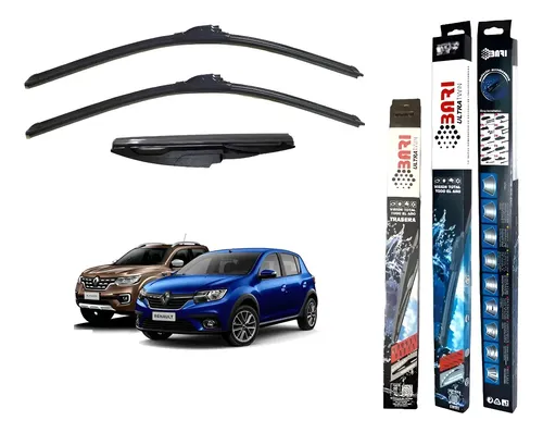 Kit De 3 Escobillas Renault Sandero Stepway 2015 2016 2017