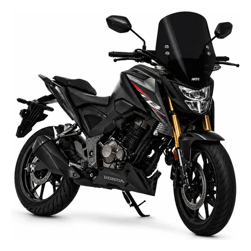Parabrisa Honda Cb125 Twister Negro 3mm C/soportes Mtc