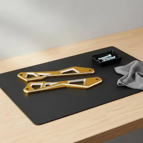 Slim Windshield Bracket Machined Finish Azul