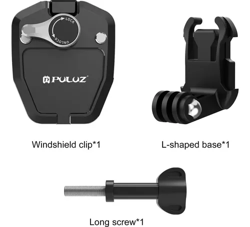 Soporte De Parabrisas Puluz Para Cámaras De Acción Gopro Neg
