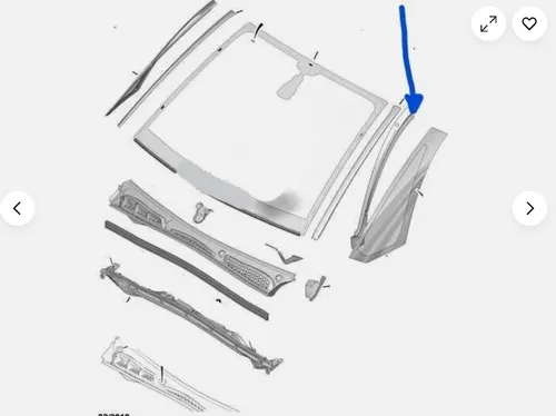 Columna De Parabrisa Citroen C3 Picasso Aircross Original