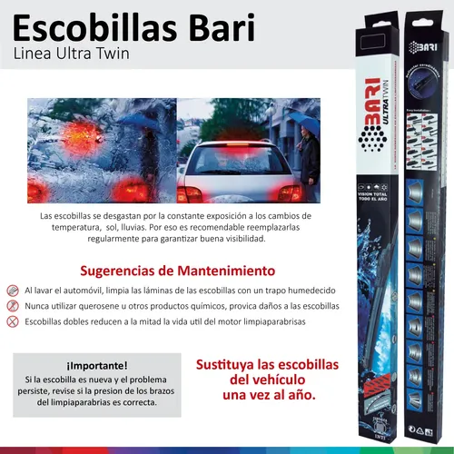 Escobillas Kit 2 Ford Focus 1 Sedan 4p 2001/2008