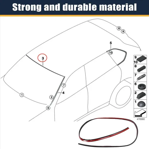 Sello De Parabrisas Superior Delantero De Coche, 1 Unidad, Para X5 F15 M