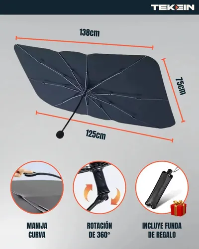 Parasol Paraguas Parabrisas De Auto Plegable Curvo Flexible
