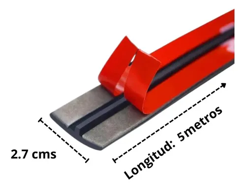 5 Mts Tira Sellado Parabrisas Quemacoco Auto Camioneta 2.7cm