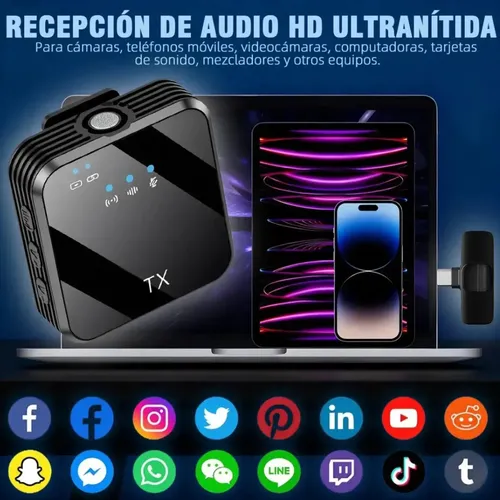 microfono corbatero inalambrico con paraviento x2