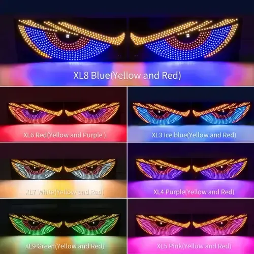 Panel Led Ojos Diablo Impactante Para Auto Camión Parabrisas