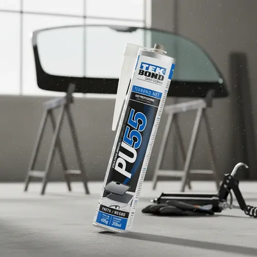 Pegamento Tekbond PU55 Barra Negro para Parabrisas y Metales 310ml