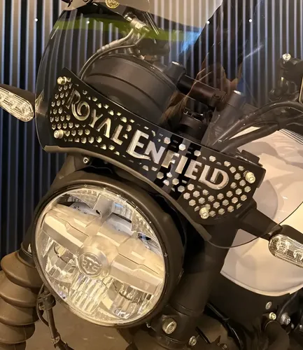 Parabrisas Moto Logo Royal Enfield Shotgun 650 Chapa Inox