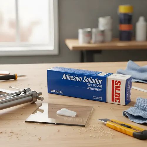 Adhesivo Sellador Puro 100% Silicona 100g Siloc Trans