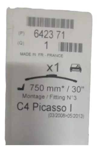 Escobilla Limpiaparabrisa Derecho Citroen C4 Picasso Orig