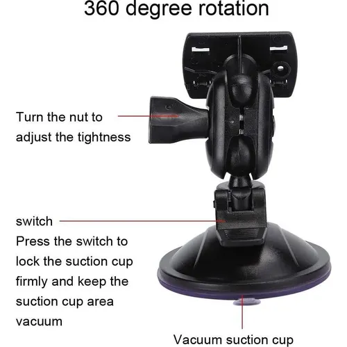 Soporte Para Cámara De Tablero Yoidesu Con Ventosa 65mm