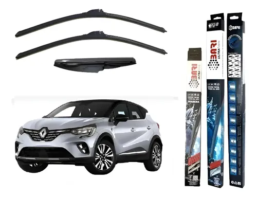 Kit 3 Escobillas Limpiaparabrisas Renault Captur 2017-2023