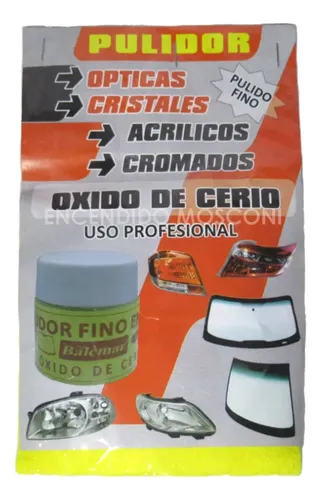 Oxido Cerio Pulidor Vidrios Parabrisas Mamparas Opticas 20g