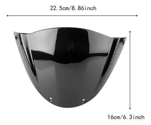 Protector De Parabrisas Negro Para Motocicleta