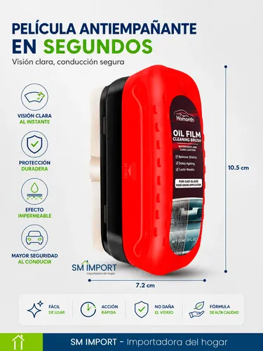 Cepillo Limpia Parabrisa Esponja Autos Vidrio Anti Empañante