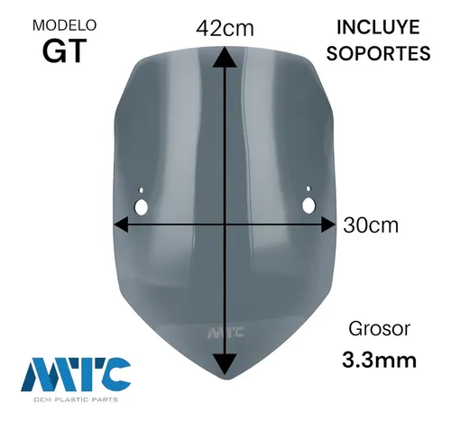 Parabrisa Con Soporte Gt Cristal Honda New Titan 150 Mtc