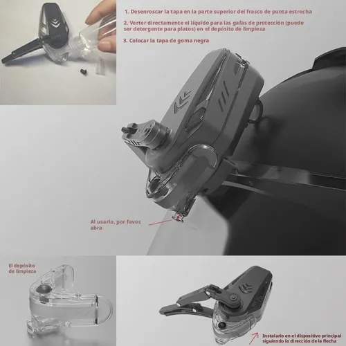 Limpiaparabrisas Eléctrico Para Casco De Moto Ipx7