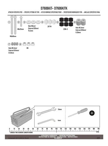 Kit Anclaje Givi Parabrisas Zontes 368 D