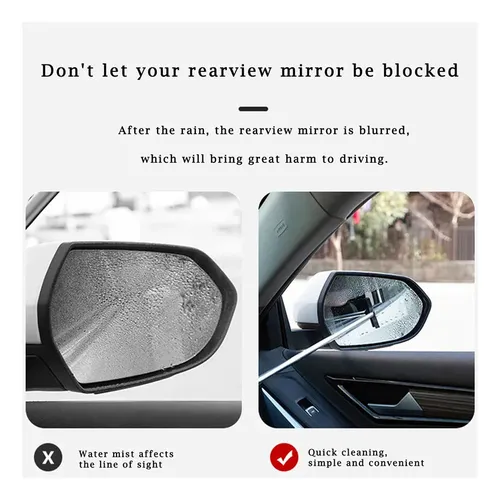 Limpiaparabrisas Portátil Retráctil Con Espejo Retrovisor