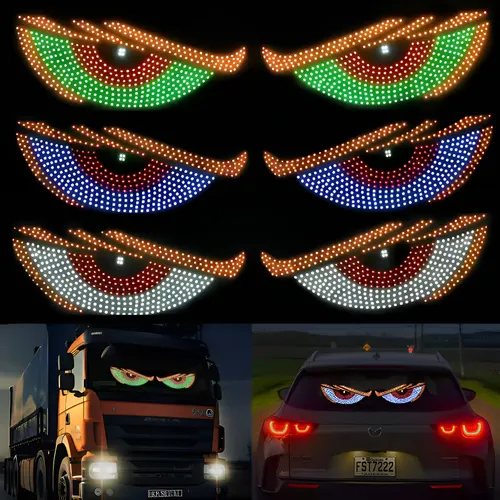 Ojos Led Demoníacos Programables Para Auto Camión Parabrisas