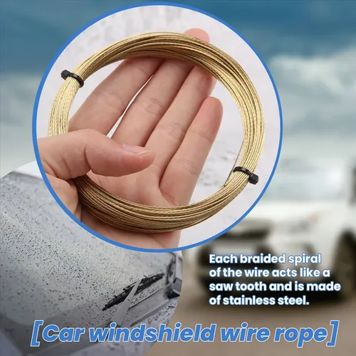 Cable De Acero Para Quitar Ventanillas De Parabrisas De Coche De 20 M