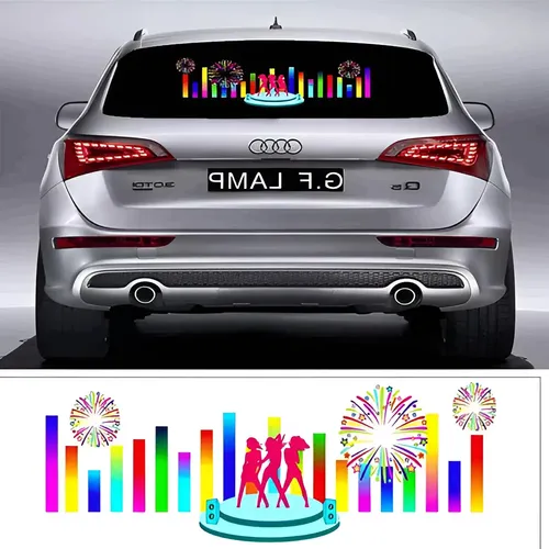Adhesivo Sexylady Para Parabrisas Trasero De Coche, Luz Led,