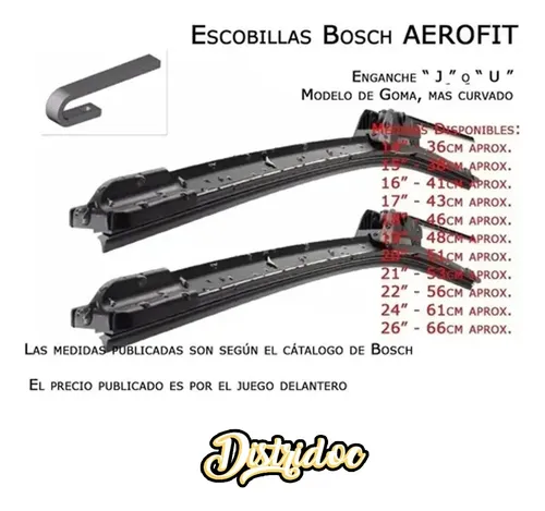 Escobillas X2 Limpiaparabrisas Aerofit Bosch Onix Prisma