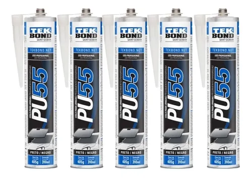 Pegamento Tekbond PU55 Barra Negro para Parabrisas y Metales 310ml
