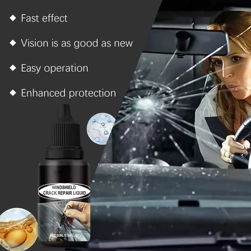 Líquido Para Reparación De Parabrisas Automotriz Y Limpieza De Grietas