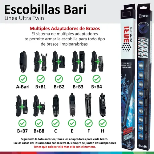 Escobillas Kit 2 Ford Focus 1 Sedan 4p 2001/2008