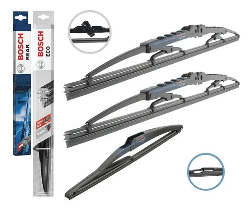 Kit 3 Escobillas Bosch Eco Citroen Xsara Picasso 2006 2007