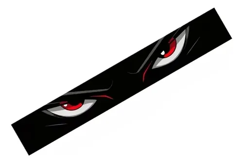 Calco Para Parabrisas Auto Diseño Ojos Enojados