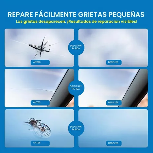 Kit Reparacion Grietas Y Astillas De Parabrisas 3 Unidades