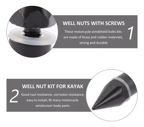 10 Piezas Tornillos Para Parabrisas De Moto Universal