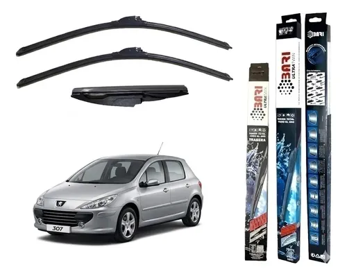 Kit De 3 Escobillas Peugeot 307 2008 2009 2010 2011 2012