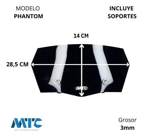 Deflector De Parabrisa Transparente Para Zanella Styler Mtc