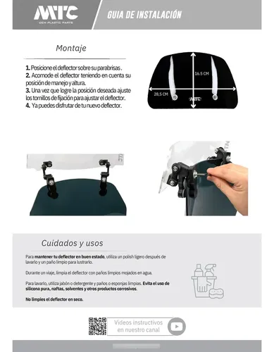 Deflector De Parabrisa Negro Con Soporte Edge Pro Mtc
