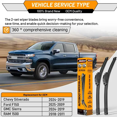 Limpiaparabrisas Autoboo Pack X2 Para F150 Sierra