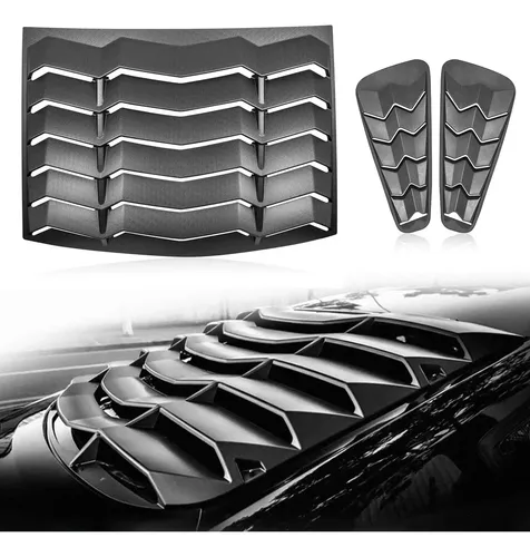 Parasol Parabrisas Trasero Lateral Estilo Lambo Negro Mate F