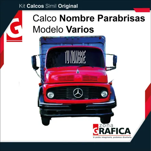 Calco Nombre Para Parabrisas Camion | Personalizadas
