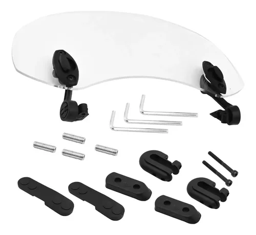 Extensor Parabrisas Moto Ajustable Universal 28 5 Cm Negro F