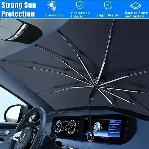 Parasol Tipo Paraguas Para Parabrisas Auto Plegable