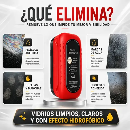 Cepillo Limpia Parabrisas Película De Aceite Vidrio Espejo