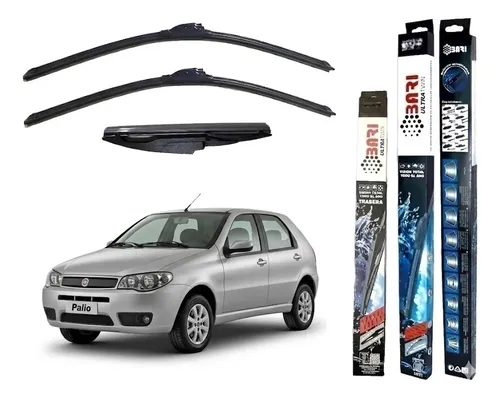 Kit De 3 Escobillas Fiat Palio 2003 2004 2005 2006 2007 2008
