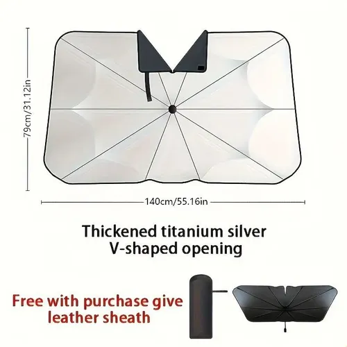 Parasol Universal Para Parabrisas De Coche, Papel De Aluminio