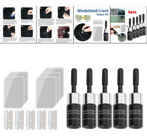5x Kit De Herramientas For Grietas De Resina De Parabrisas