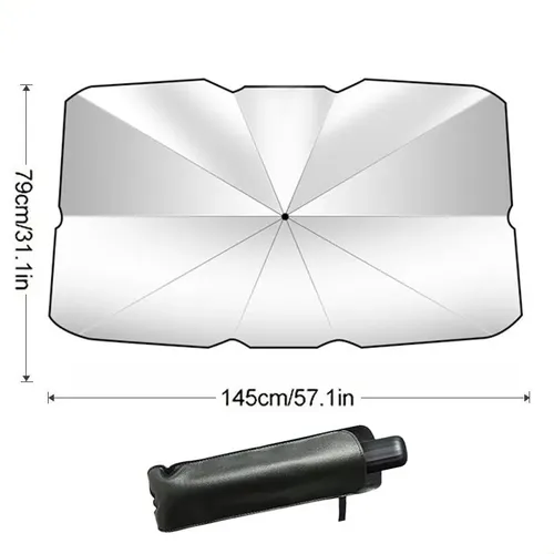 Parasol Tipo Paraguas Para Parabrisas Auto Plegable